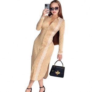 <span class=keywords><strong>Abito</strong></span> <span class=keywords><strong>lungo</strong></span> Casual <span class=keywords><strong>elegante</strong></span> da donna <span class=keywords><strong>con</strong></span> colletto a fessura abbigliamento di marca <span class=keywords><strong>con</strong></span> Design stampato digitale camicia Sexy alla moda all'ingrosso - Product Image 2