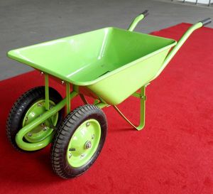 รถสาลี่65L สำหรับงานหนักพร้อมยางสองเส้นวัสดุก่อสร้างโลหะ - Product Image 5