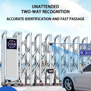 Portail Rétractable Automatique Industriel Sans Rail en Acier Inoxydable pour Villas, Centres Commerciaux, Salles <span class=keywords><strong>de</strong></span> Sport, Usines, Entrées <span class=keywords><strong>de</strong></span> Parcs, Contrôle Sans Fil, Design Moderne - Product Image 4