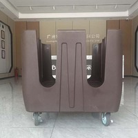 Chariot de rangement pour assiettes en plastique réglable pour restaurant