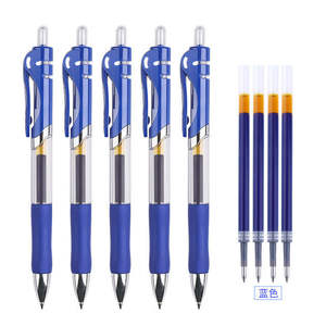 Stylo gel géant à grande capacité de 0,5 mm en gros avec encre bleue, stylo durable pour les examens des étudiants - Product Image 2