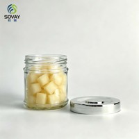 Stoples Kaca Transparan Berdinding Tebal 200ml, Cocok untuk Selai, Marmalade, Selai Kacang, dan Kemasan Set Hadiah Makanan Spesial