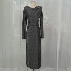 Nuevo vestido de noche largo ajustado de color puro con diseño elegante y de alta calidad - Product Image 2