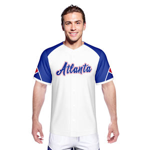 Camisetas de Béisbol Blancas Personalizadas con Nombre y Número, Diseño Personalizado, 100% Poliéster, Transpirables, de Secado Rápido, Cuello en V - Product Image 3