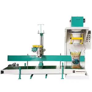 Semi Automatic 5kg 25kg 50kg Maize Animal Food Poultry Feed Sealing Bagging Granular Packing Machine