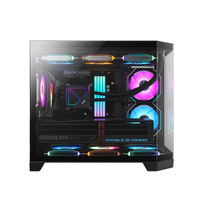 Boîtier PC AntarcChill Mid Tower en verre trempé, design gaming avec alliage d'aluminium élégant, format MicroATX, vente en gros