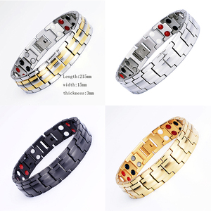 Bracelet magnétique thérapeutique en acier titane à énergie positive, réglable, cadeaux, vente chaude, pour hommes - Product Image 2