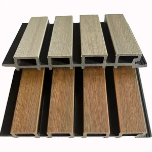 Outdoor partition wpc wall board cladding fluted decorative exterior wpc wall panel