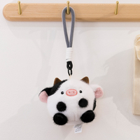 Porte-clés en peluche en forme d'animal, jouet anti-stress, ornement de sac, vente en gros ODM OEM, porte-clés personnalisés avec logo, cadeau de fêtes