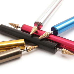 Da thủ công cạnh dầu bút da nhuộm bút thép không gỉ bàn chải Brass Head Applicator sơn Con lăn công cụ cho leathercraft DIY - Product Image 5