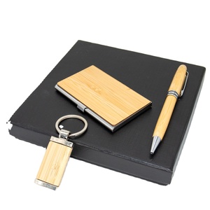 Chất lượng tuyệt vời tùy chỉnh bằng gỗ Bộ quà tặng của công ty quảng cáo cup và máy tính xách tay với logo - Product Image 1