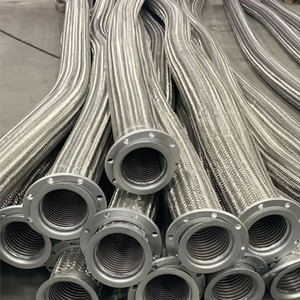 Гибкая трубка из нержавеющей стали с фланцами для систем HVAC-гофрированная труба диаметром 3/8 дюймов, металлическая труба, водопроводная труба - Product Image 1