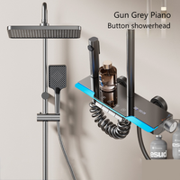Nouvelle Tendance : Système de Douche Intelligent à Affichage Numérique, Clavier Piano, 4 Sorties d'Eau, Ensemble de Douche Pluie pour Salle de Bain