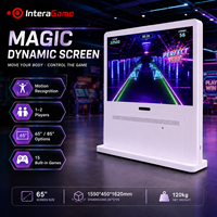 1-2 Pemain Permainan Interaktif Sensor Gerak Layar AR Magic Kiosk Peralatan Hiburan Dalam Ruangan untuk Pusat Perbelanjaan
