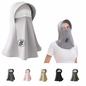 Customized Logo <b>Cooling</b> Full Head Mask Sun Hat UV protection Neck Protector - Product Image 5