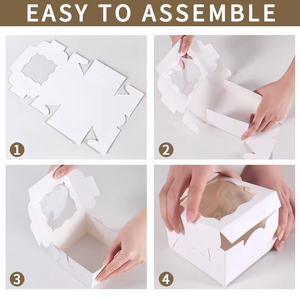 Biểu tượng tùy chỉnh buổi chiều trà Pastry sô cô la bánh bánh hộp giấy dập nổi bao bì thực phẩm - Product Image 4