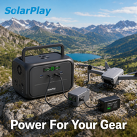 Générateur solaire Solarplay Q300 288Wh, batterie LiFePO4 300W pour la maison et les voyages, station d'alimentation portable