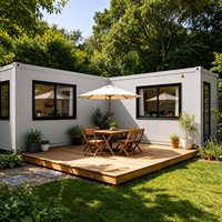 Maison conteneur de luxe préfabriquée et mobile, design moderne, garantie 5 ans, panneaux sandwich, utilisation hôtelière, résistante au vent et à l'eau, pour extérieur
