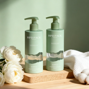 Premium Design PET Cylinder <strong>Shampoo</strong> <strong>Bottle</strong> 300ml 500ml <strong>Refillable</strong> Hair Care Packaging Press Pump Sealing Factory Skin Care Serum - Product Image 1