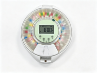 Organisateur de pilules hebdomadaire OEM à 28 compartiments, distributeur automatique avec alarmes, en plastique ABS, clé de verrouillage, écran LCD