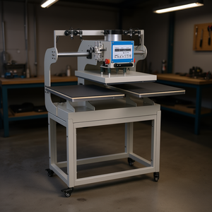 Dual Platen Infrared 16x24 Pneumatic Heat Press Machine For T-Shirt <b>Garment</b> Printing - Product Image 2