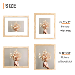 Cadres <span class=keywords><strong>photo</strong></span> personnalisés en lot de 5, <span class=keywords><strong>20x25</strong></span> cm (13x18 cm avec passe-partout), cadres <span class=keywords><strong>photo</strong></span> muraux en bois naturel pour la décoration intérieure - Product Image 5