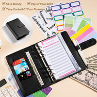 Reliure A6 Macaron économique en cuir PU, couverture de carnet avec porte-cartes, agenda, organiseur, reliure, planificateur