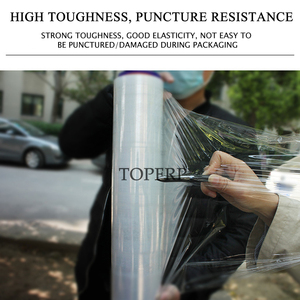 Rollo de película de envoltura elástica PE Película de embalaje suave transparente a prueba de humedad con servicio de corte Colores personalizables - Product Image 5