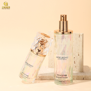 Confezione cosmetica personalizzata di fascia alta 30g 50g di vetro di lusso latte crema viso 50ml 120ml pompa lavare bottiglia di vetro di bellezza 150ml - Product Image 3