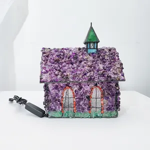 नीलम क्लस्टर क्रिस्टल शो टुकड़े <span class=keywords><strong>Showpieces</strong></span> घर की सजावट के लिए - Product Image 1