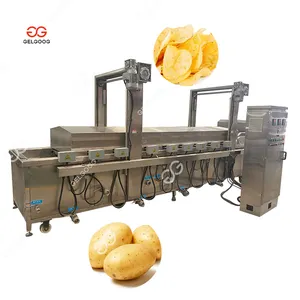 Gelgoog Commercial Restaurant Machine à frire les chips de tortilla à gaz, manioc, oignon et croustillant