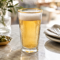 Clair Pentagone Forme Eau Vintage Verres À Boire Verre À Bière Verre À Whisky 270ml Jus Boisson Highball Verre À Boire