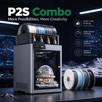 Imprimante 3D Bamboo Lab P2s Combo Automatique Nouvelle Génération PLA/ABS/PETG Vitesse d'Impression Rapide 600mm/s USB Écran Tactile 5 Pouces FDM de Bureau à Noyau Fermé
