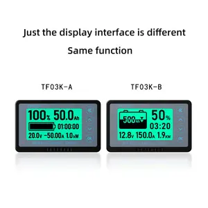 Battery Monitor Baiway 8-120V 350A Battery Coulometer TF03K Professional Precision Car Battery Tester Monitor For RV Battery Capacity Indicator