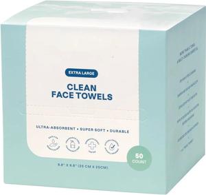 Disposable Ultra-Absorbent Durable Gentle Soft Extra Large Cleaning Face Towels for Makeup Remover Dry <strong>Wipes</strong> for All Skin Types - Product Image 2