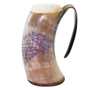 Meilleure qualité Viking Ale chope à corne pour bière hydromel tasse à corne à boire médiévale avec poignée - Product Image 5