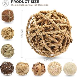 Nuovo arrivo all'ingrosso della fabbrica di criceti fatti a mano palla di erba di coniglio appeso pigne di mela ramo coniglio <span class=keywords><strong>Pet</strong></span> giocattoli da masticare - Product Image 4