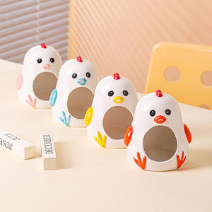 햄스터 드워프 기니피그 애완 동물을위한 여름 냉각 세라믹 둥지 숨기기 침대 애완 동물을위한 황금 단색 패턴 - Product Image 3