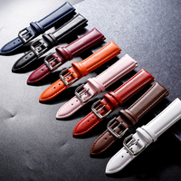 Eraysun-Correas de reloj de cuero de 16, 18, 20, 21, 22mm, correa de reloj de cuero ancho genuino, correa de reloj de material suave, correa de muñeca