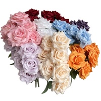 Usine En Gros Fleurs Artificielles Rose Rouge Rose Bouquet De Fleurs Fleurs Roses Bouquet Accessoires De Décoration Intérieure