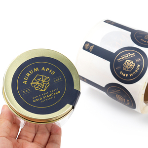 Bao Bì Thực Phẩm Mật Ong Chai Con Dấu Dán Không Thấm Nước Dính Vinyl Thực Phẩm Tùy Chỉnh Biểu Tượng Dán Cho Jar Và Container Niêm Phong - Product Image 3