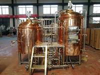 Système de brassage en cuivre rouge de 500 L pour équipement de micro-brasserie, système de brassage de bière