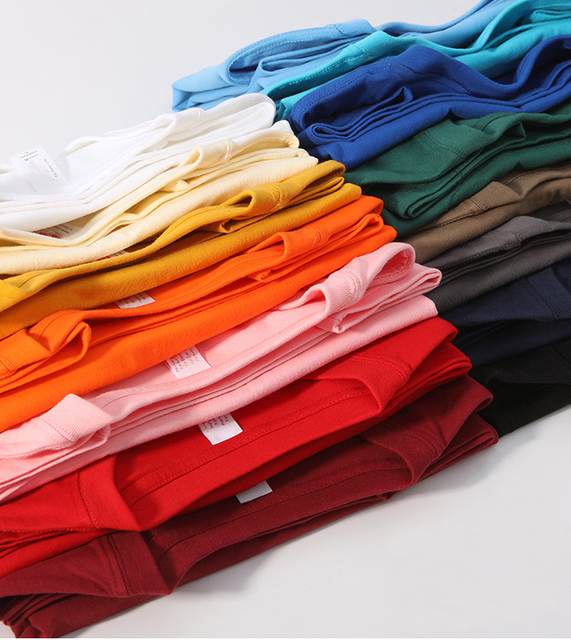Wholesale 350 Grams High Quality Custom Men's T-Shirts 100% Cotton Blank Plain T-Shirt Oversized Fit O-Neck Cool Design for Men
