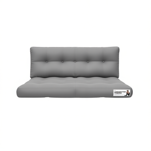 Coussin de palette d'extérieur en polyester gris 23,6 x 15,7 x 4,7 po, résistant à l'eau, matelassé, rectangulaire, toutes saisons - Product Image 1