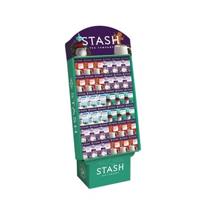 ชั้นวางขวดน้ำแบบพับได้สำหรับงานโปรโมชั่นเครื่องดื่ม ทำจากกระดาษแข็ง เป็นมิตรต่อสิ่งแวดล้อม เหมาะสำหรับวางโชว์สินค้าในร้านค้าปลีก - Product Image 5