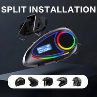 Microphone-haut-parleur sans fil pour casque, étanche IP65, stéréo HIFI, suppression du bruit, pour écouteurs de moto et trajets quotidiens