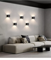 Applique murale LED moderne et minimaliste, économique, extérieure, en aluminium, IP65, 6W 20W, lumière LED réglable vers le haut et vers le bas