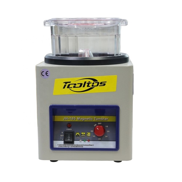 JH-185 Magnetic Polishing Machine, for Jewelry and Precision Component Polishing, Featuring Glass Polishing Barrel