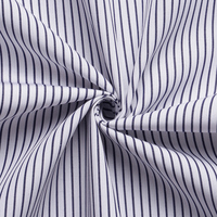 Tissu en Popeline de Coton Pur 60S Teint Fil à Fil, Toucher Soyeux, Rayures et Carreaux, Service OEM, Stock Disponible, Haute Densité, pour Chemises et Uniformes Scolaires - Vente en Gros