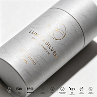 Tube en papier biodégradable sur mesure pour emballage, gaufrage et marquage à chaud OEM pour parfum, huile essentielle, shampoing